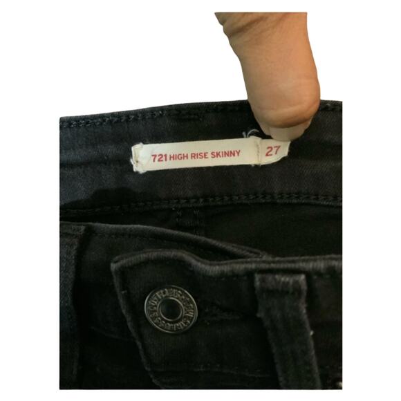 Levi's 721 High Rise Skinny Waterless Slim Tight Leg Jeans Women’s Size 27 USED - Picture 3 of 8